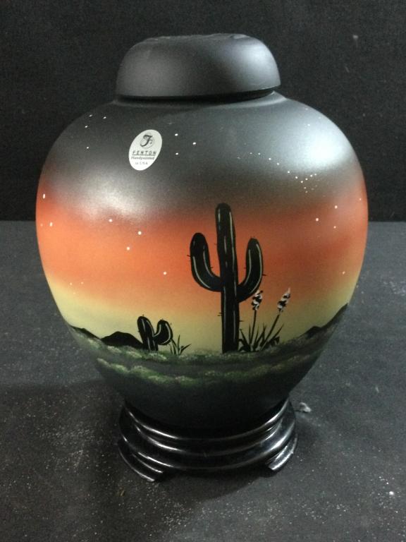 Fenton Desert  Scene Ginger Jar, American Gallery (1 of 2)