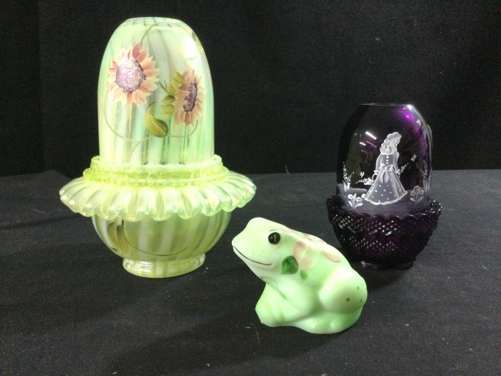 Vintage fenton 2024 fairy lamps