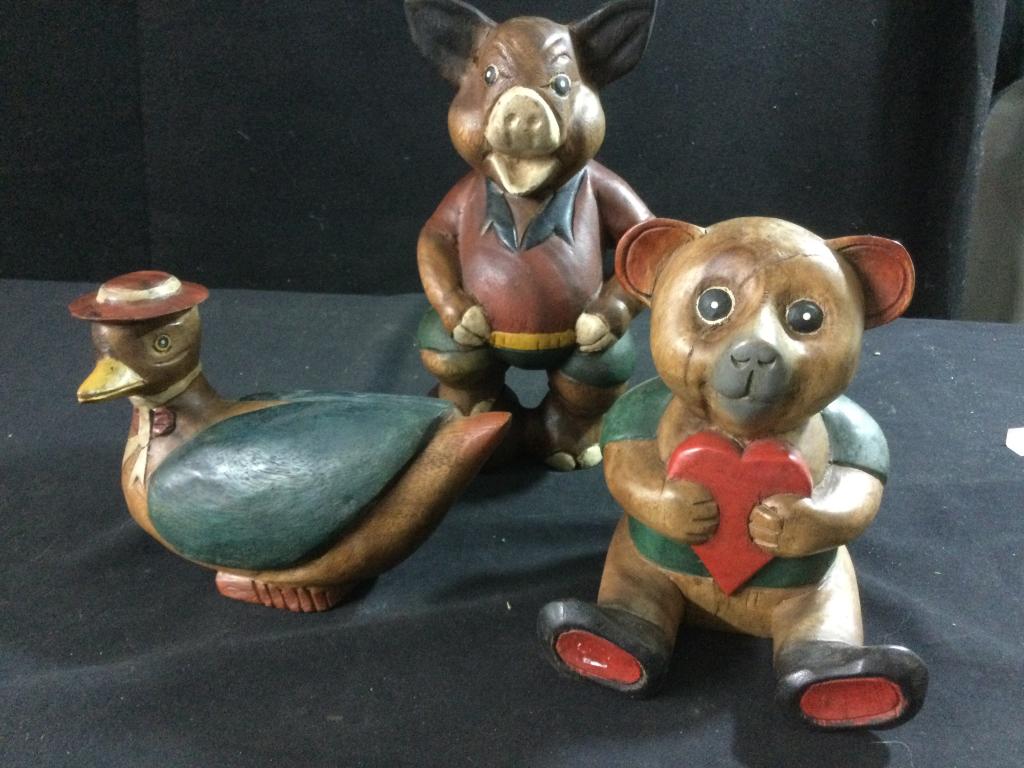 Vintage Carved Wood Child Toys (1 of 2)