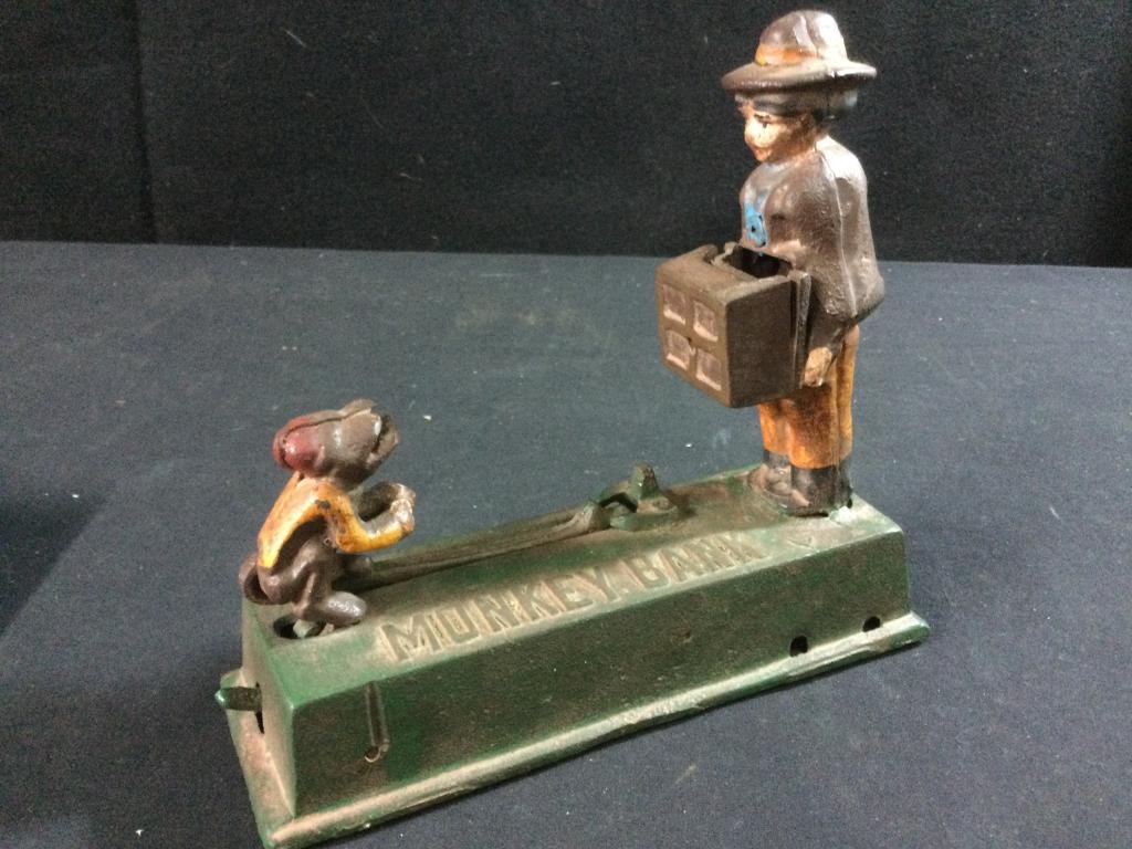 Cast Iron Monkey Bank (1 of 3)