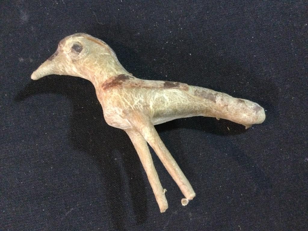 Antique Early Native American Inuit: Native American inuit or toy. Made out of sinew and measures 23/4"h x 3"l. Not sure of age but is very early piece that is crudely made.