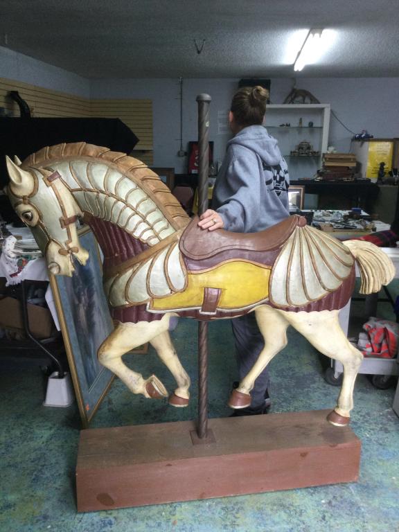 Large Early Carousal Horse "War Horse" (1 of 6)