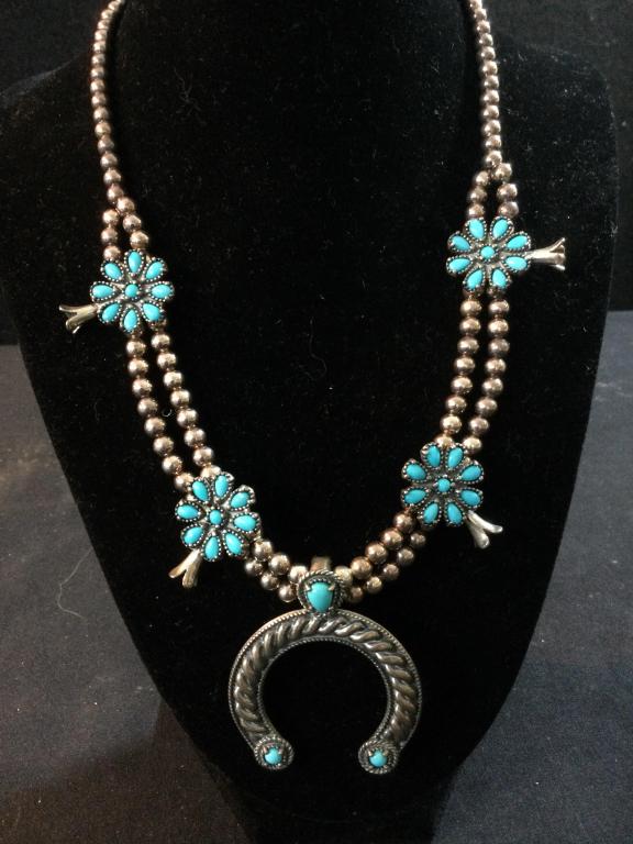 Sterling Navajo Style Necklace (1 of 5)