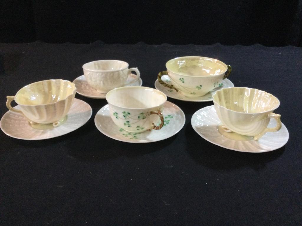 Belleek Cup & Saucers (1 of 2)