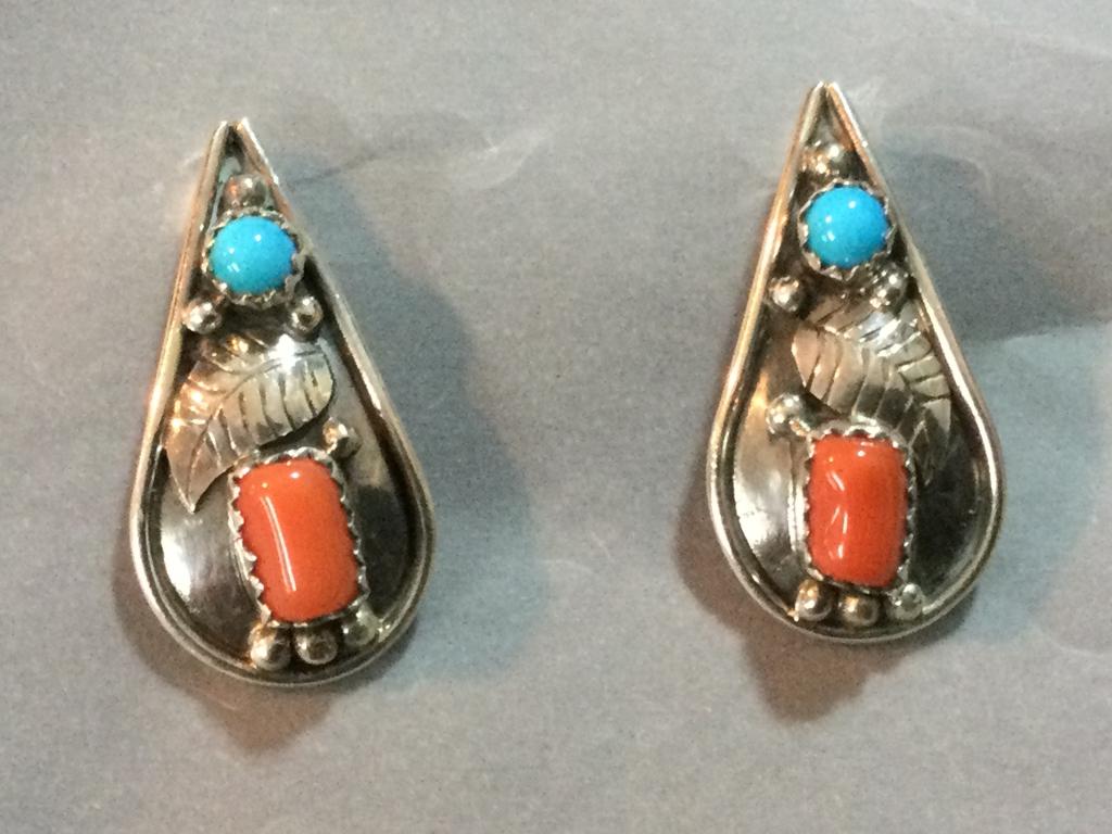 Navajo Sterling  Silver Earrings (1 of 3)