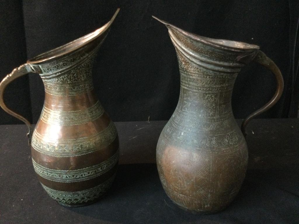 Antique Copper Pitchers (1 of 5)
