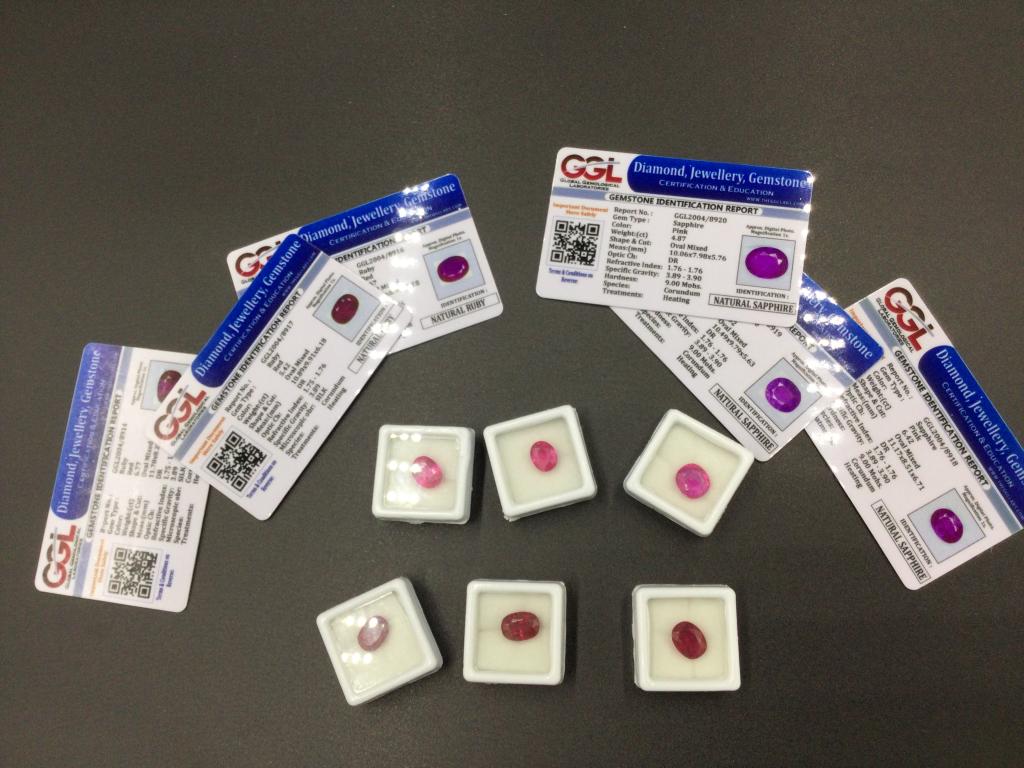 GGL Certified Ruby & Sapphires Gemstones (1 of 3)