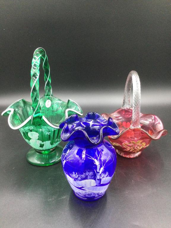 Hand Painted Fenton Glassware (1 of 8)