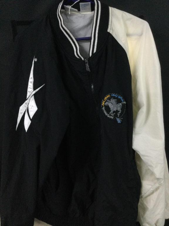 Neil Young Crazy Horse Ragged Glory Jacket: Wind breaker Jacket that is a size XL. Made by Reebok for the tour.. No rips or tears. See pictures. Please carefully read our terms of sale,
