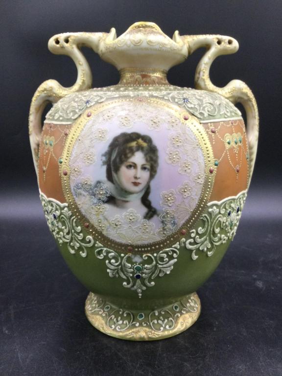 Vintage Nippon Double Handle Vase (1 of 5)