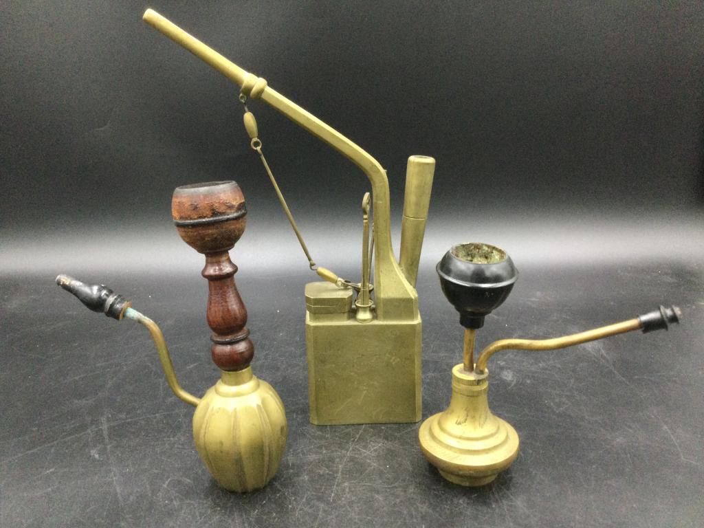 Vintage Brass Opium Pipes (1 of 2)