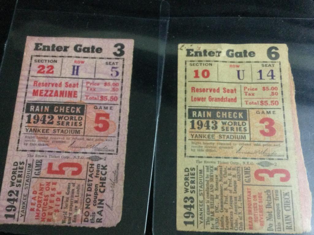 Vintage World Series Tickets (1 of 5)
