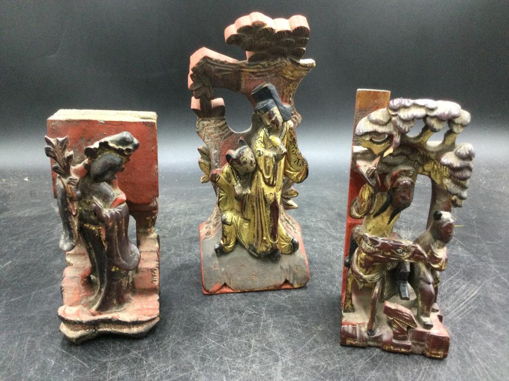 Vintage Carved Asian Statues (1 of 3)