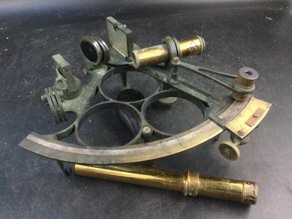 Vintage Sextant: Mark #820 on sextant and also has prior owner name from London on this piece. Condition is consistent with age and use, see pictures. No refunds given.