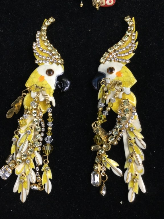 Lunch at Ritz Cockatiel Earrings (1 of 3)