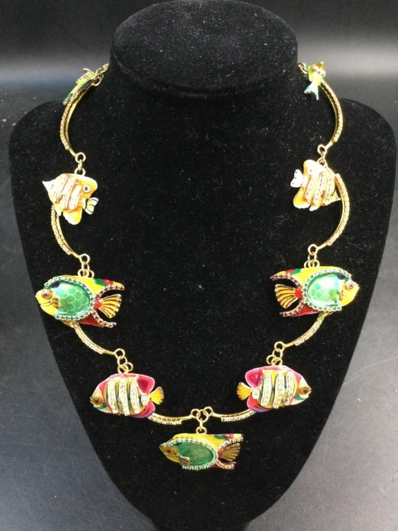 Lunch at the Ritz Tropical Fish Necklace: Another great necklace with tropical fish. See pictures, this is a beauty. No refunds given.