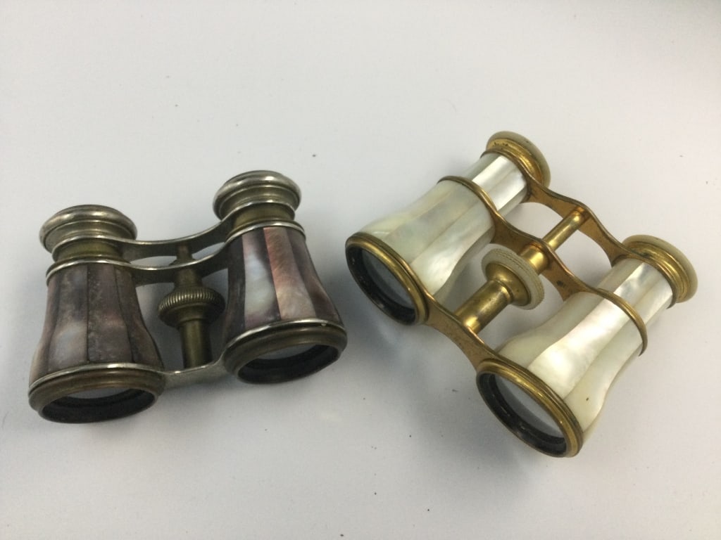 Vintage Opera Glasses: See pictures, two older opera glasses. Condition is consistent with age and use, see pictures. No refunds given.