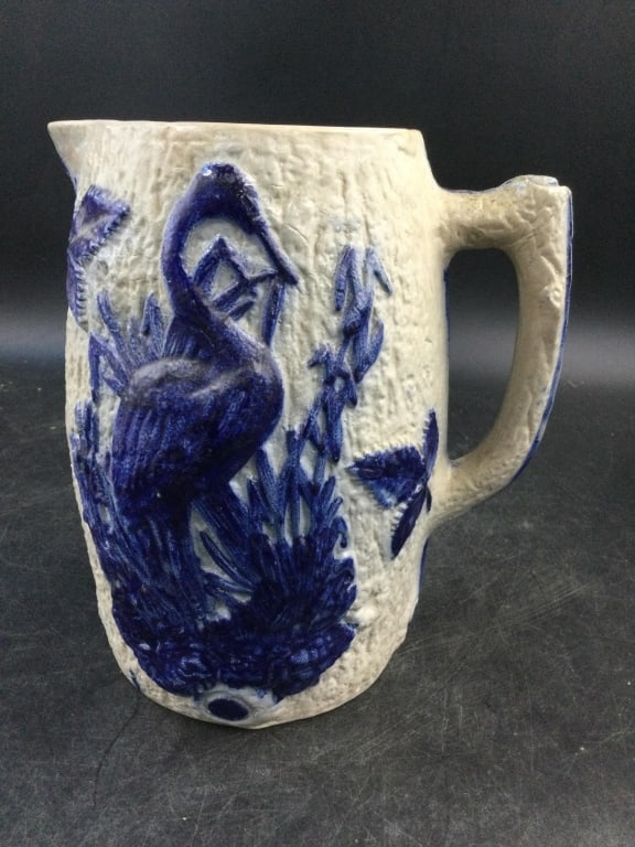 Antique Stoneware Pottery Pitcher (1 of 4)