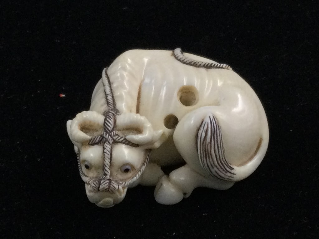 Carved Ox Netsuke (1 of 3)
