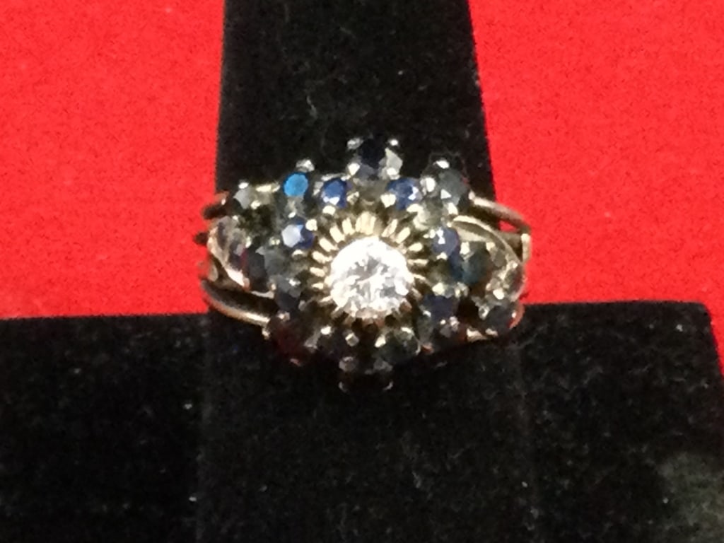 10kt Ring with Diamond and Amethyst (1 of 2)