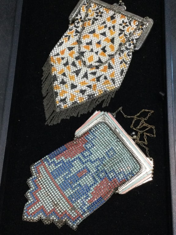 Vintage Vicotorian Art Deco Enamel Mesh Purses (1 of 6)