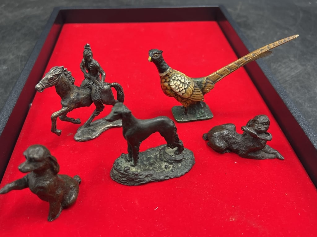 Miniature Bronze Figures. (1 of 4)