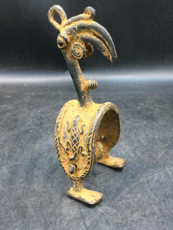 Vintage Benin Bronze Loom Heddle Pulley (1 of 3)