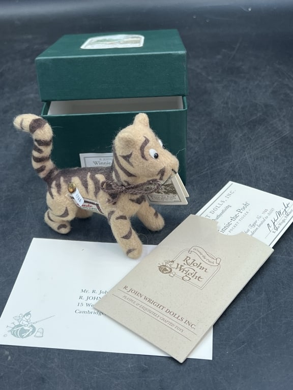 R John Wright Disney Winnie the Pooh Tiger: Comes in original box with paperwork, tags intact and coa. See pictures. Condition is good. No refunds given.