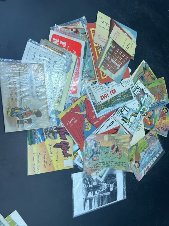 Vintage Postcard: Estimated over 70 to 75 cards in this lot. See pictures, condition is consistent with age. No refunds given.