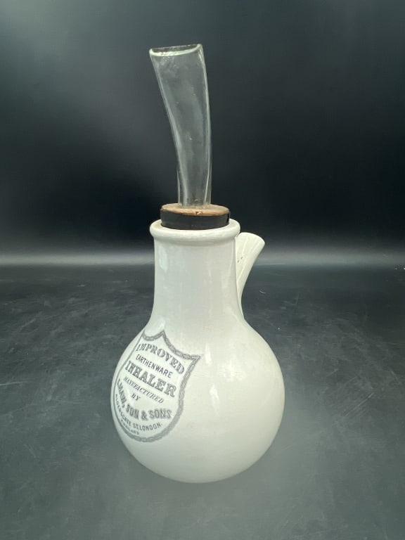 Vintage Improved Earthenware Inhaler (1 of 6)