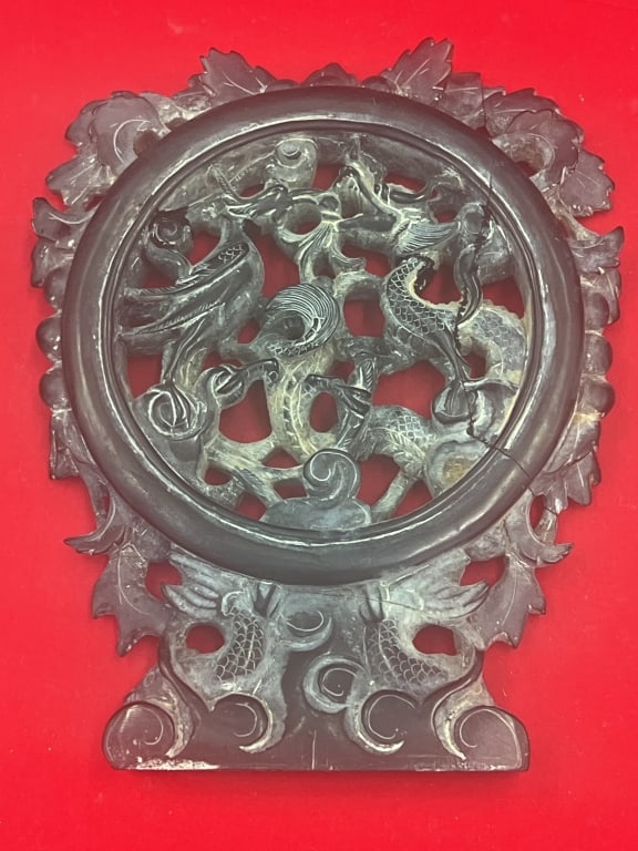Old Chinese Dynastur Natura Black Jade Carving (1 of 4)