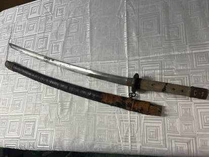 Vintage Samurai Japanese Katana Sword: Known for the curved single edge blade. Used by Samurai. Condition is consistent with age and use, see pictures. No refunds given. Third party shipping.