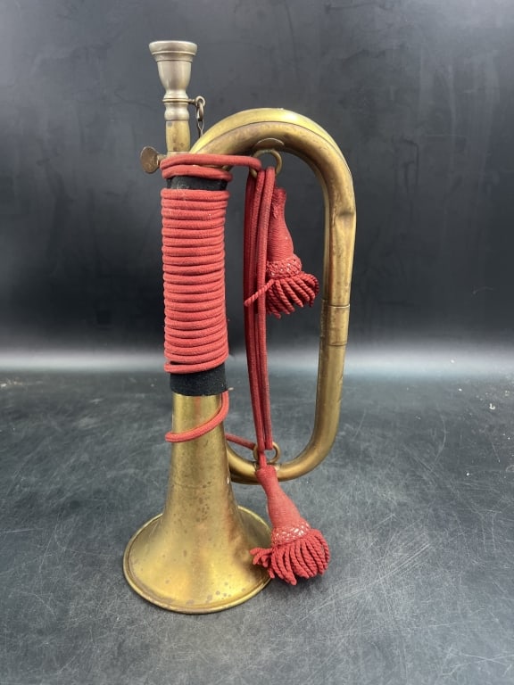 WWII Imperial Army Brass Bugle (1 of 5)
