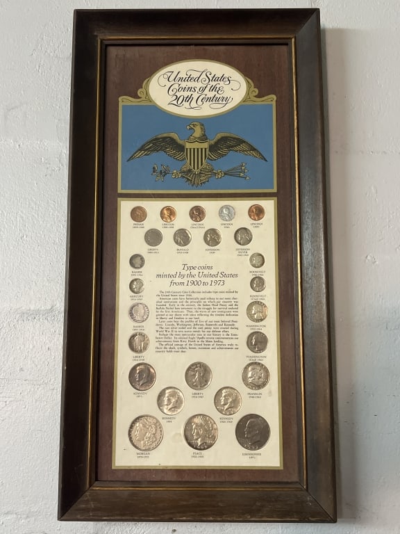 Framed US Coins Minted 1900 to 1971 (1 of 4)
