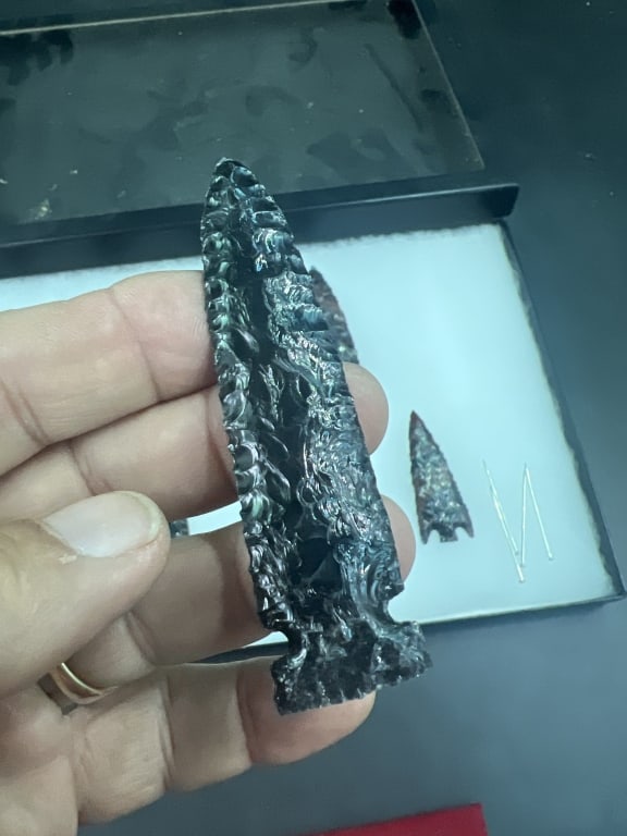 Obsidian Arrowhead Artifacts - 5