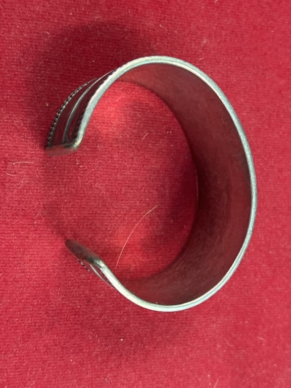 Large Sterling Cuff Braclet - 3