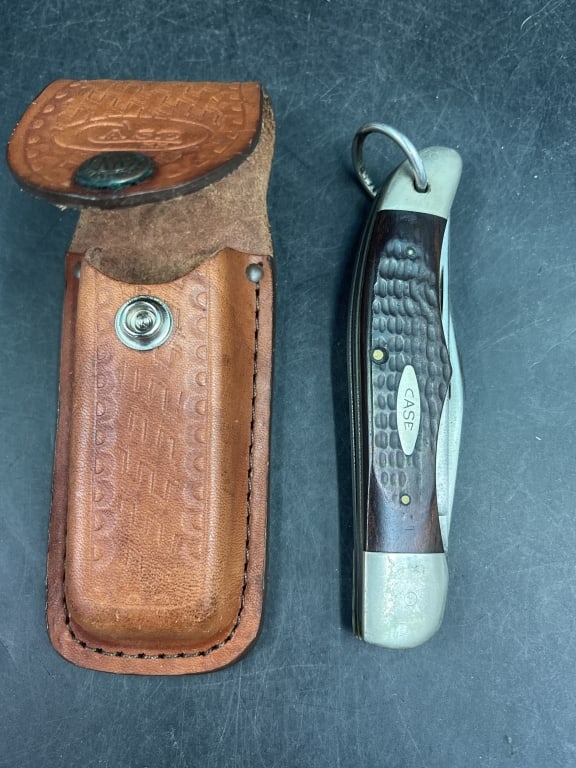 Vintage Case Pocket Knife #6265-SAB: Comes with Case sheath. Hunter Knife marked on blade Case XX USA #6265-SAB.. Condition is consistent with age and use, appears good. See pictures. No refunds givenCondition Information: It is the resp