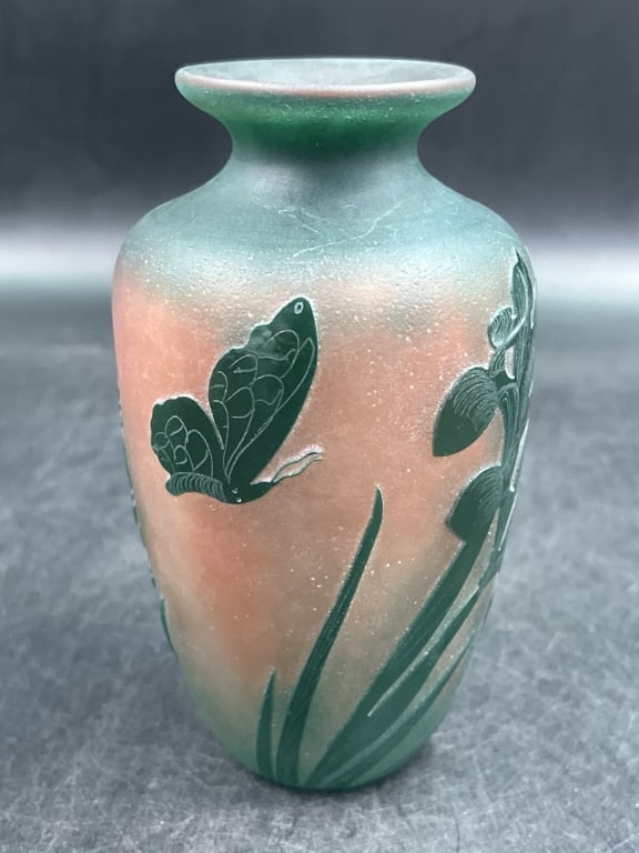 Vintage Cameo Art Glass Vase (1 of 5)