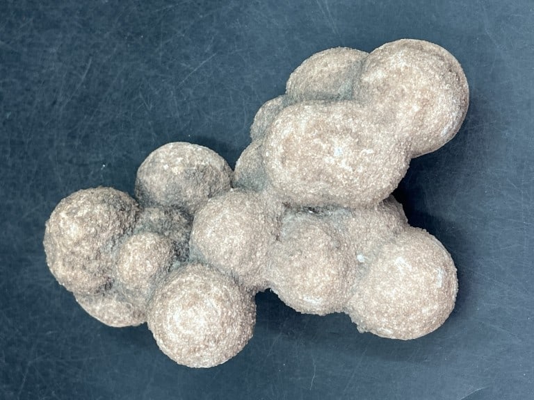 Sand Calcite Concretion Chalcopanite: Mineral formation often called bubble calcite due to its botryoidal or spherical shape. Composed of sand aggregates bound together by measures 6 3/4" x 4.5 . See pictures, no refunds