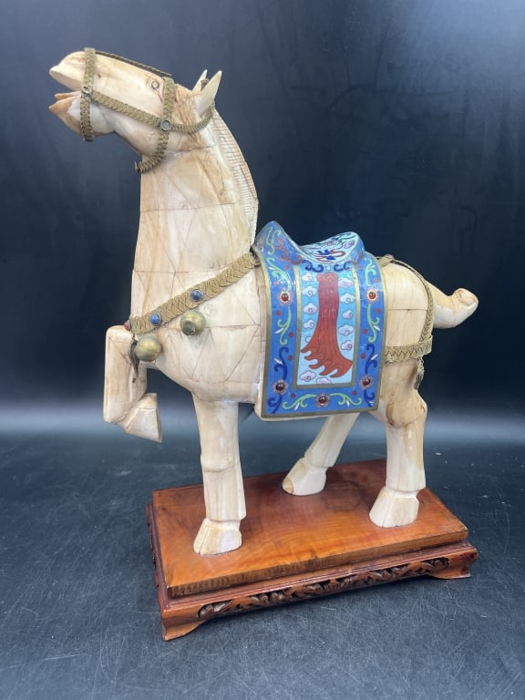 Chinese Bone Tang Dynasty Horse Sculpture (1 of 7)