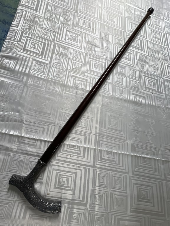 Vintage Cane with Sterling Handle (1 of 6)