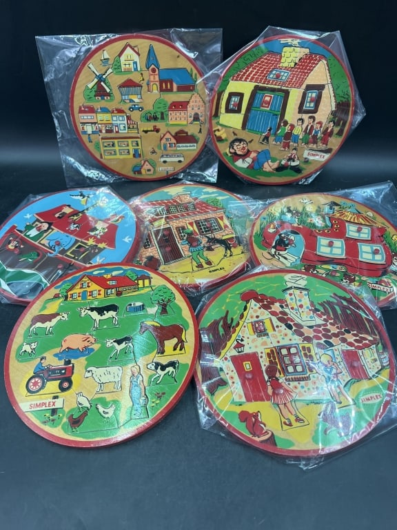 Vintage Simplex Children Wooden Puzzles (1 of 4)