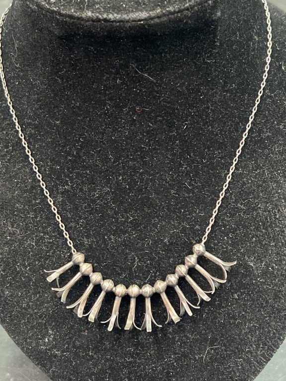 Sterling Necklace with Fringe Design (1 of 3)