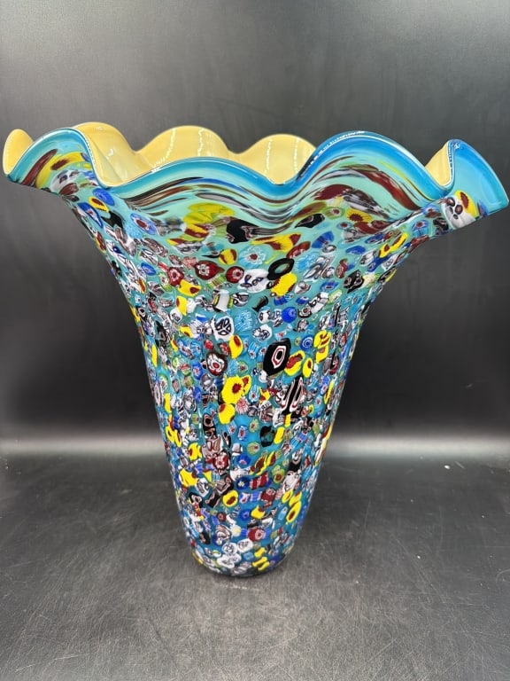Glass Vase Murano 'Blue Wave' (1 of 4)