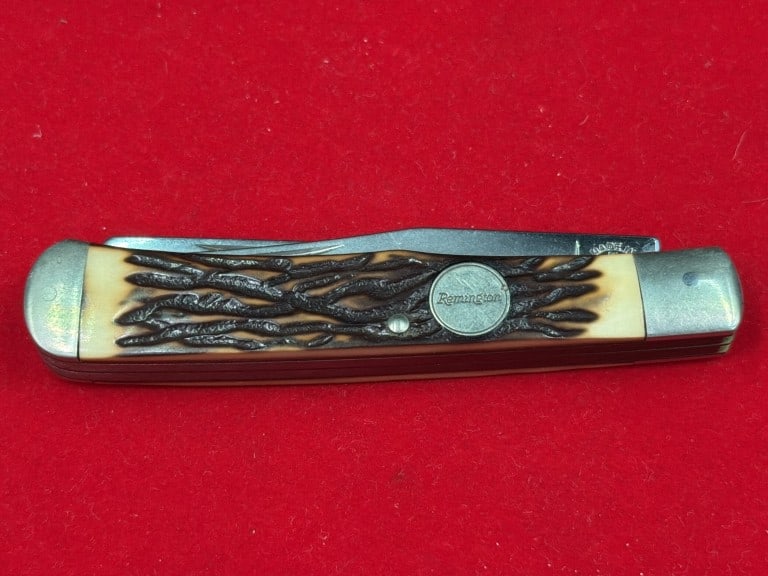 Vintage Remington R12 Knife Pakkawood Pocketknife: Marked on blade and Made in USA. Condition is consistent with age and use, see pictures. No refunds given.