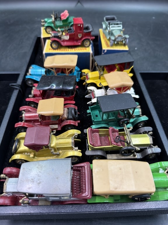 Lesney 'Models of Yesterday' Made in England: Total of 10 and 3 in original boxes. See pictures. Condition is consistent with age and use. No refunds given.