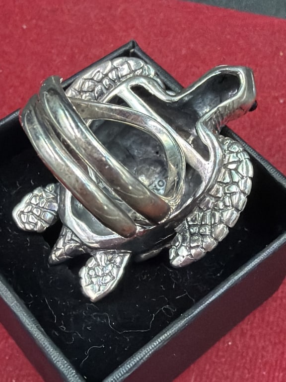 Sterling Silver Turtle Ring 'Adjustable' - 2