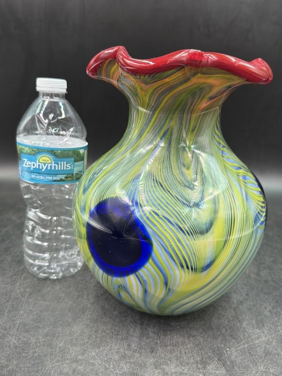 Murano Multi Colored Speckled Pattern w/Blue Eye - 6