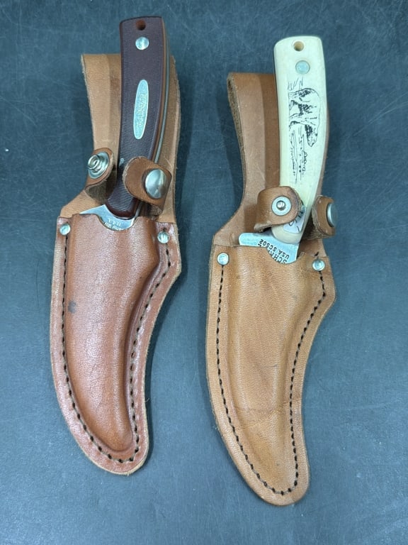 Camillus and Schrade Knives w/Sheath (1 of 5)