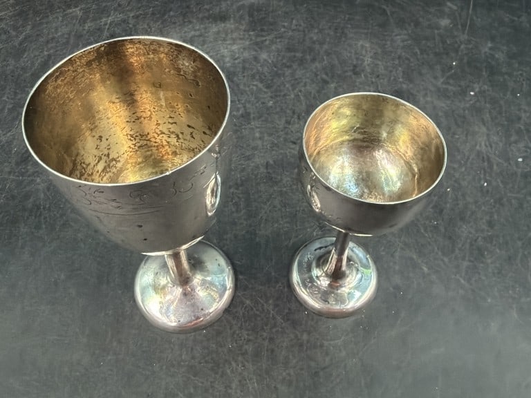 Vintage Silver Goblets - 2